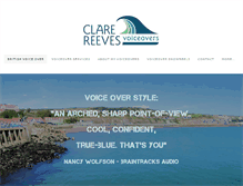 Tablet Screenshot of clarereevesvoiceovers.com
